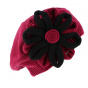 Irma beret Cotton Flower Bordeaux - BeBeret