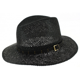 Black Paper Straw Traveller Thurins Hat - Traclet