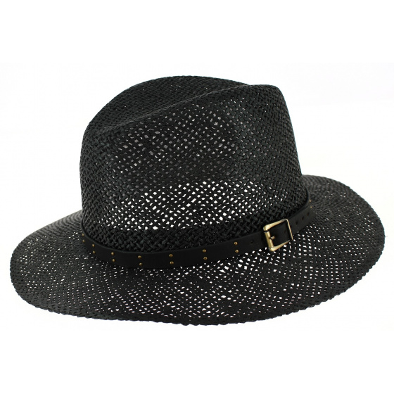 Black Paper Straw Traveller Thurins Hat - Traclet
