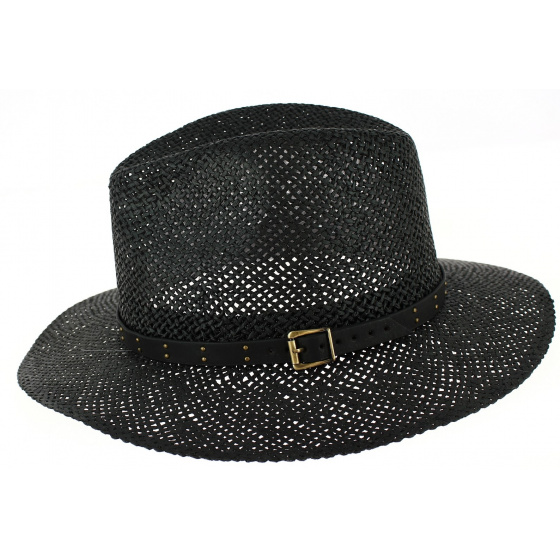 Black Paper Straw Traveller Thurins Hat - Traclet