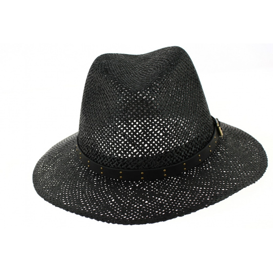 Black Paper Straw Traveller Thurins Hat - Traclet