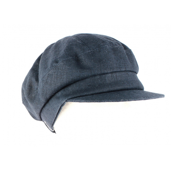 Naupiti Navy Newsboy Cap-Mtm