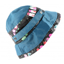 Teal Blue Foldable Rain Bucket Hat - Mtm