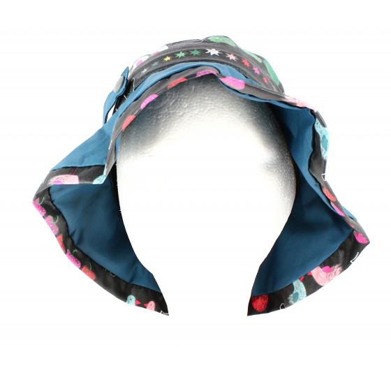 Teal Blue Foldable Rain Bucket Hat - Mtm