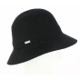 Black Gossamer Straw Cloche Hat - Betmar