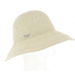 Marie Cossamer Beige Wide Brim Hat - Betmar
