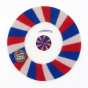 Blue/Ecru/Red Supporter Beret - The French Beret