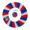 Blue/Off-white/Red Supporter Beret - The French Beret Reference: 9064 | Traclet Hat Shop