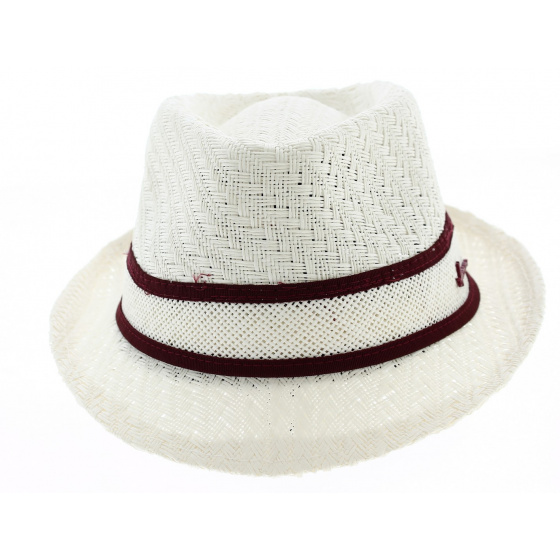 White Paper Straw Don Gio Trilby Hat - Herman