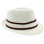 White Paper Straw Don Gio Trilby Hat - Herman