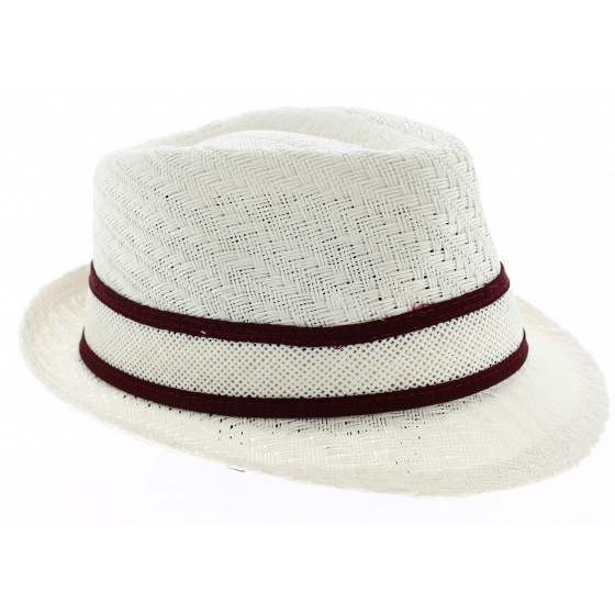 White Paper Straw Don Gio Trilby Hat - Herman