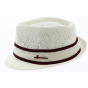 White Paper Straw Don Gio Trilby Hat - Herman