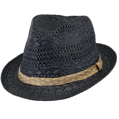 Navy Blue Paper Straw Trilby Bobizi Hat - Barts Reference: 9103 | Traclet Hatters