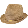 Chapeau Trilby Enfant Bartica Paille Papier Naturelle - Barts Reference : 9110 | Chapellerie Traclet