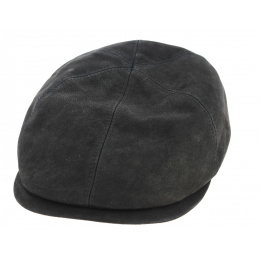 Ashford Domed Black Leather Cap - Traclet