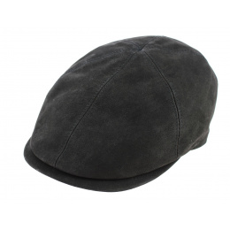 Ashford Domed Black Leather Cap - Traclet
