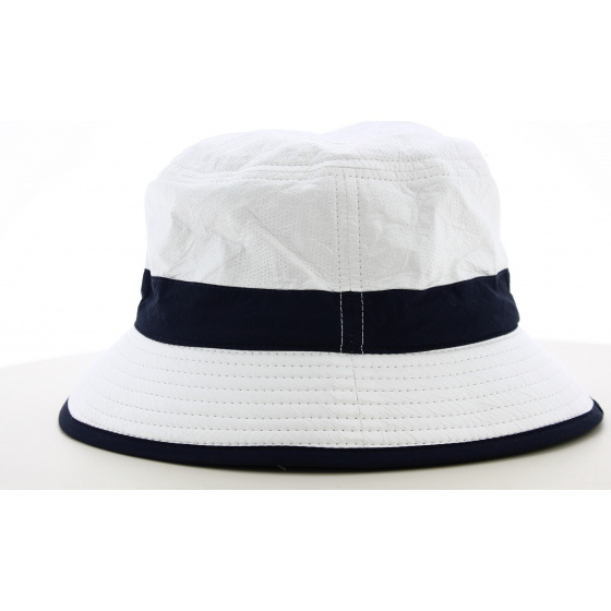 Amaury White & Navy UV-Protective Bucket Hat - Soway