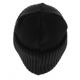 Bonnet de laine à Revers made in France Noir- Traclet