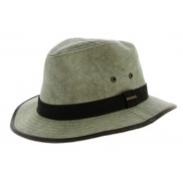 Green Cotton Wellfleet Traveller Hat - Stetson