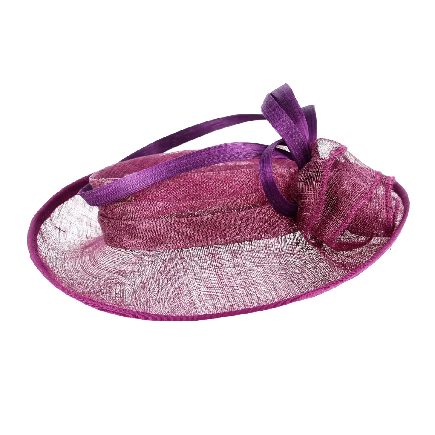 Capeline cérémonie Nelly sans fond Prune - Traclet Reference : 3408 | Chapellerie Traclet