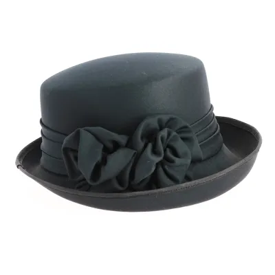 chapeau Breton femme Tissu Noir Reference : 404 | Chapellerie Traclet