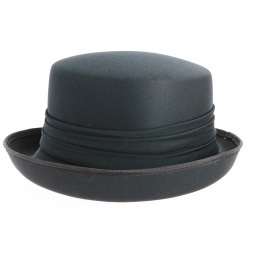 Breton women's hat Black fabric