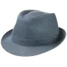Chapeau Osceola Trilby lin Bleu/Marron- Stetson Reference : 9169 | Chapellerie Traclet