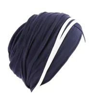 Turban Nubie Marine/Argent Reference : 9171 | Chapellerie Traclet