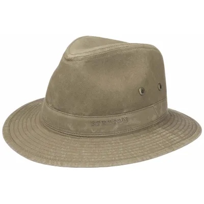 Stetson Virginia Organic Cotton Traveler Hat Khaki UPF 40+ Reference: 9185 | Traclet Hat Shop