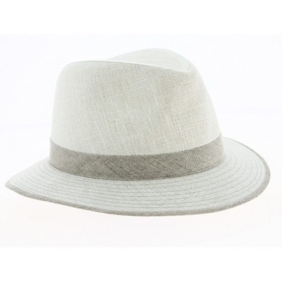 Traveller Fouras Linen Hat Cream & Beige - Traclet