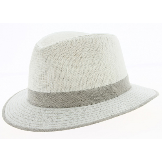 Fouras Traveller Hat Cream & Beige Linen- Traclet