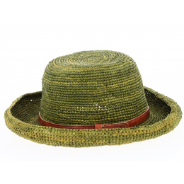 Green Andapa Raffia Breton Hat - Traclet