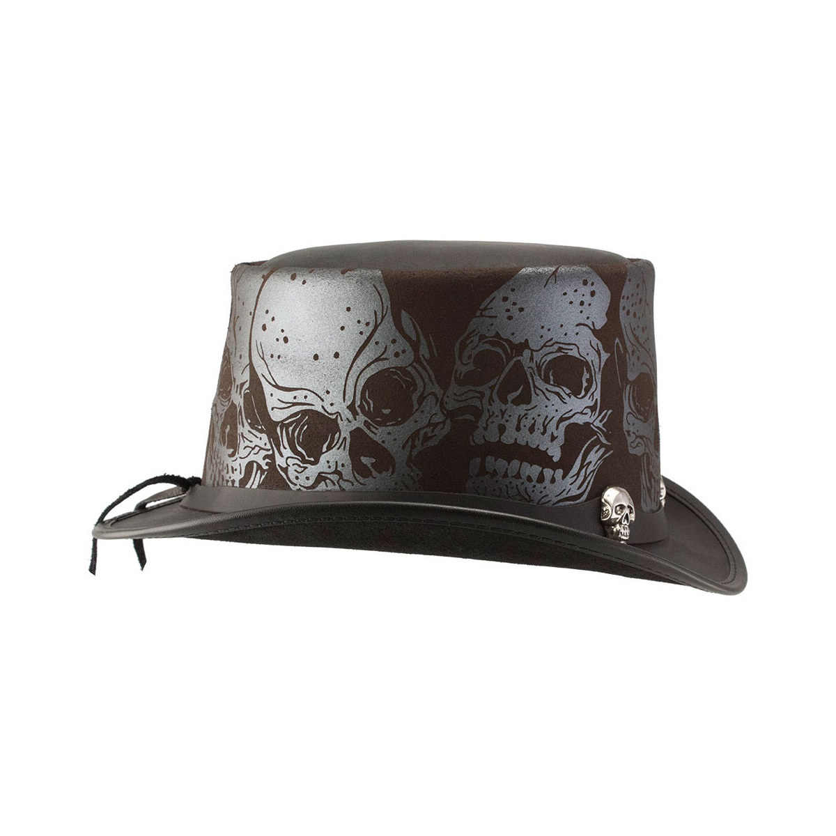 Vintage chapeau haut de forme noir et canne avec gants argent