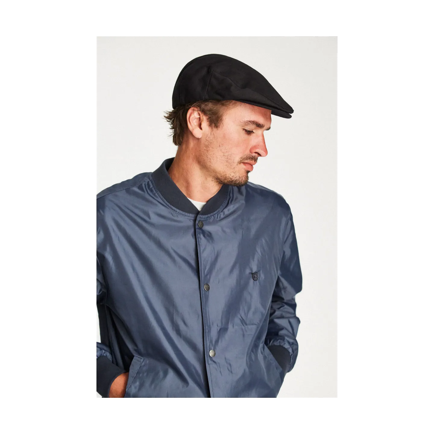 black flat brixton cap worn by Slimane - buy brixton hooligan cap - flat cap bri Reference: 3923 | Chapel