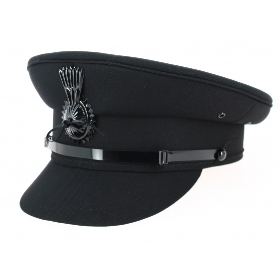 Black Chauffeur Cap