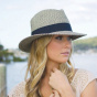 Women's anti uv hat upf 50 Beautiful Natural Fibers Beige & Black-Emthunzini Hats