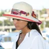 Chapeau anti uv lyon Hepburn ivoire Reference : 9241 | Chapellerie Traclet