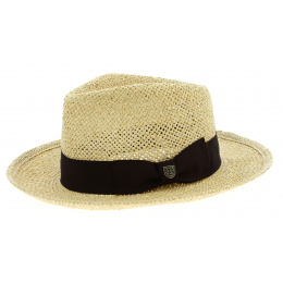 Brixton Swindle Natural Paper Straw Fedora Hat