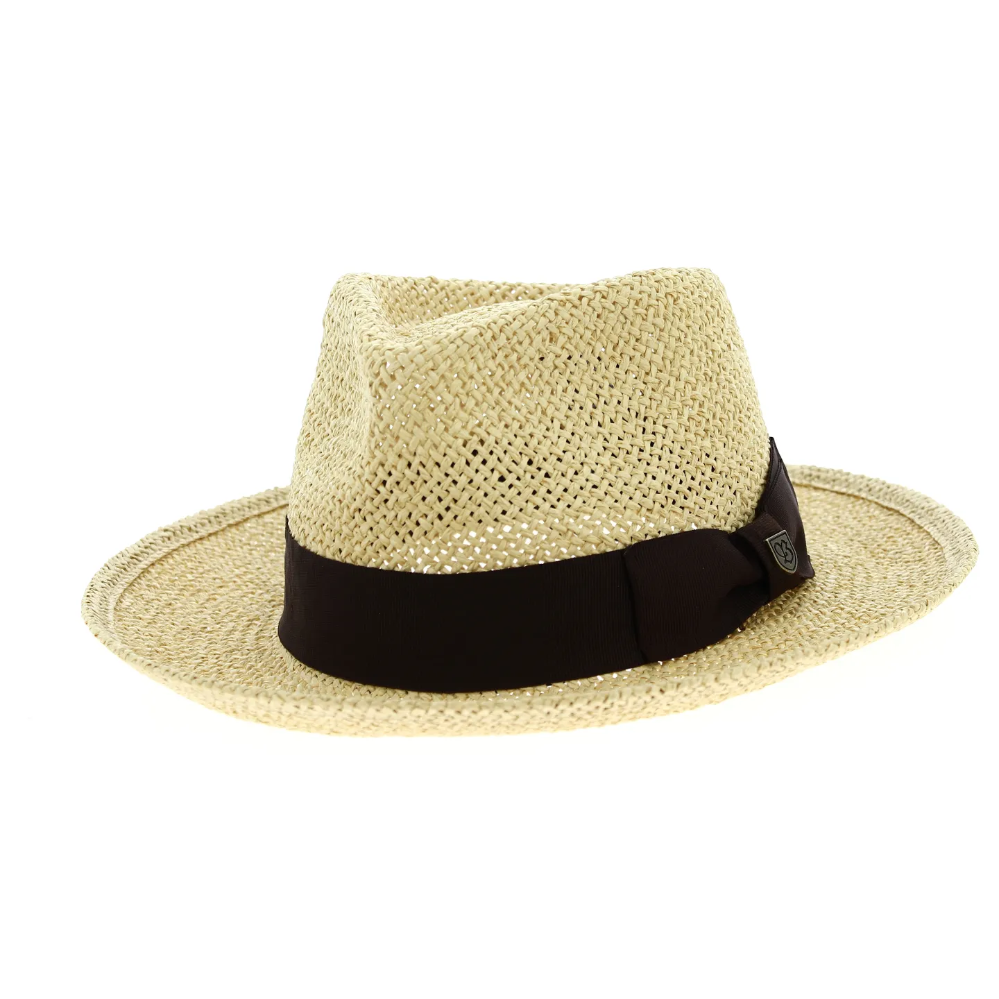 Chapeau Fedora Swindle Paille Papier Naturel - Brixton Reference : 9254 | Chapellerie Traclet