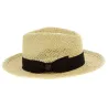 Chapeau Fedora Swindle Paille Papier Naturel - Brixton Reference : 9254 | Chapellerie Traclet