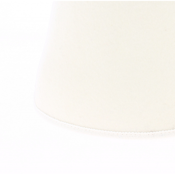 White Wool Felt Clown Cone Hat - Traclet