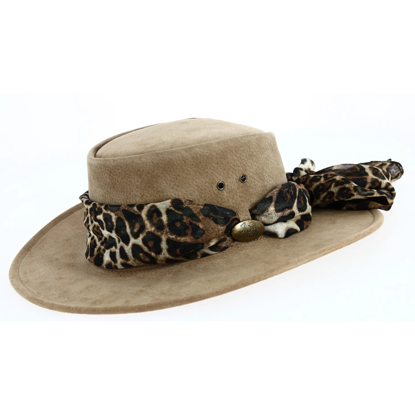 Chapeau Australien cuir femme Marron - Jacaru Reference : 6951 | Chapellerie Traclet