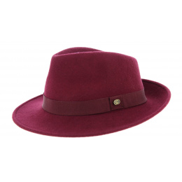 Fedora Hat Bordeaux Wool Felt - Traclet