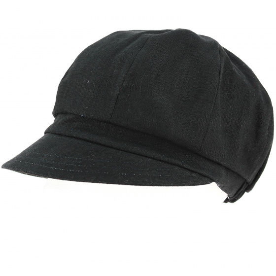 Paola Black Newsboy Cap - Traclet