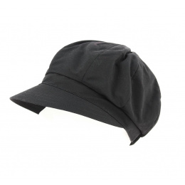 Tycia Black Newsboy Cap - Traclet