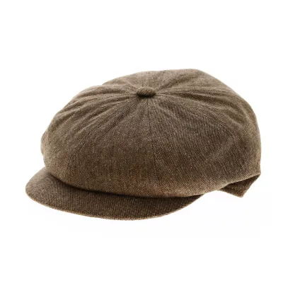 Peaky Blinders Brown Silk Lavaudieu Cap - Fléchet Reference: 9247 | Chapellerie Traclet