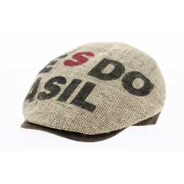 Merida Flat Cap Coffee Jute Fabric - Traclet