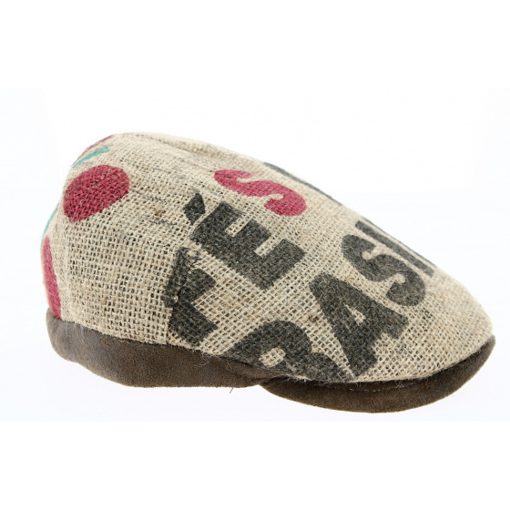 Merida Flat Cap Coffee Jute Fabric - Traclet