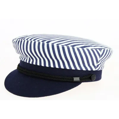 Blue & White Striped Arzon Sailor Cap-Traclet Reference: 9275 | Traclet Hat Shop