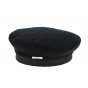Black Cotton Camden Beret Cap - Traclet